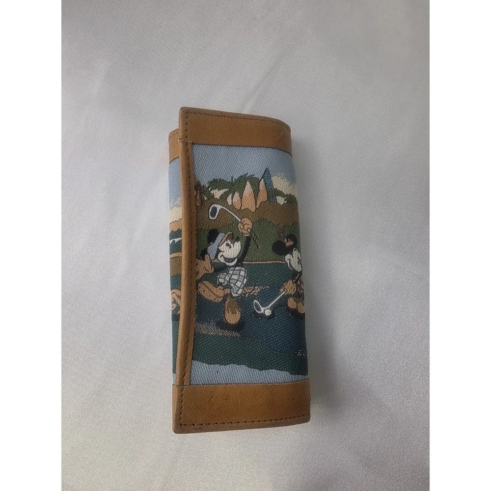 Vintage Disney Key Holder Mickey&Co Sports Club Golf MickeyMinnie Trifold Wallet
